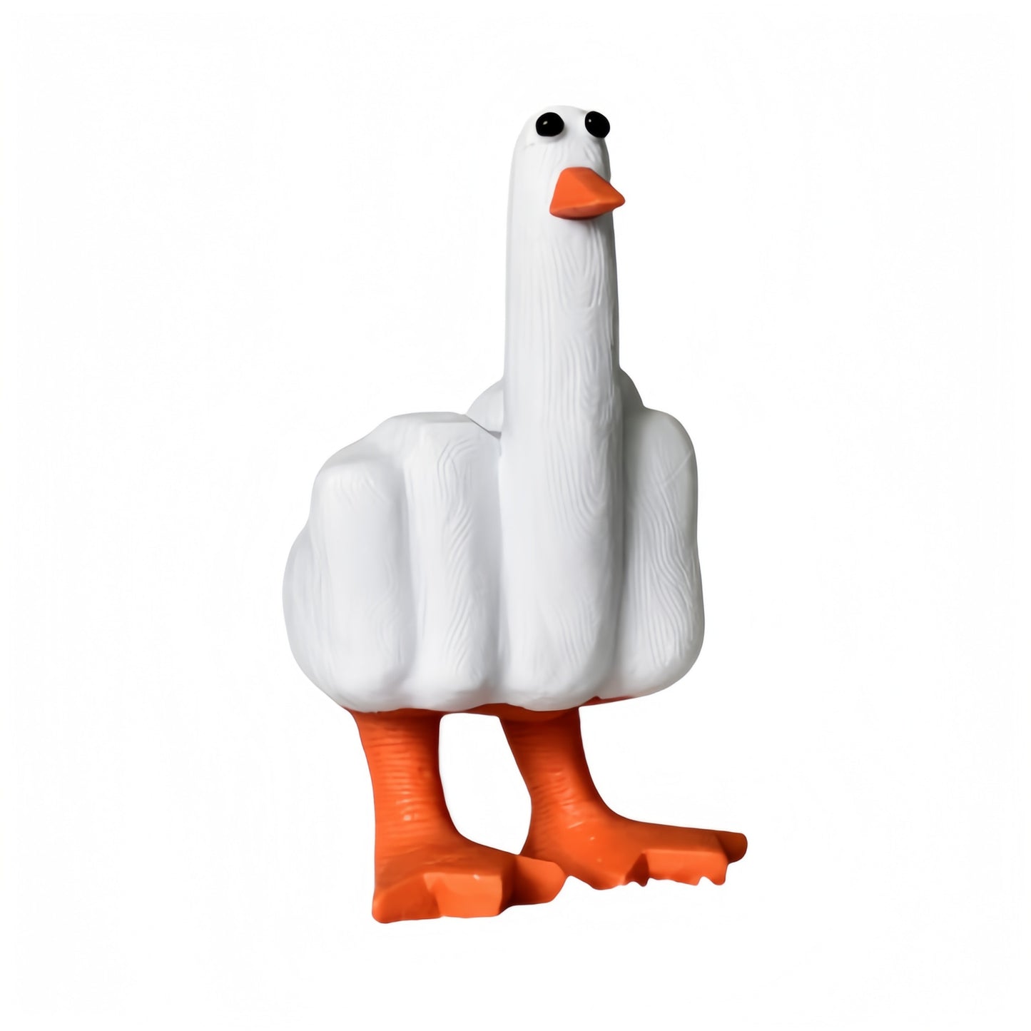 "Talk Duck" Figurine - Quirky Middle Finger Statue for Desk